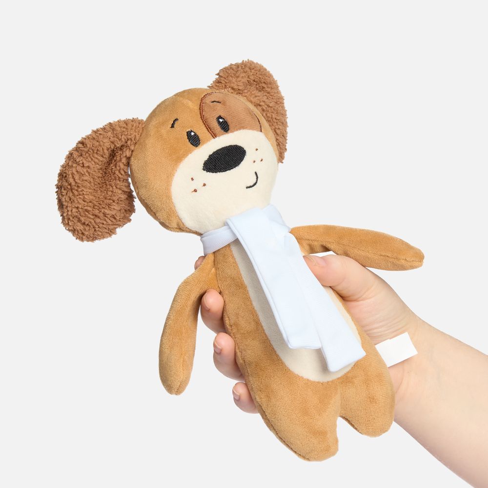 Мягкая игрушка Beastie Toys, собачка с белым шарфом