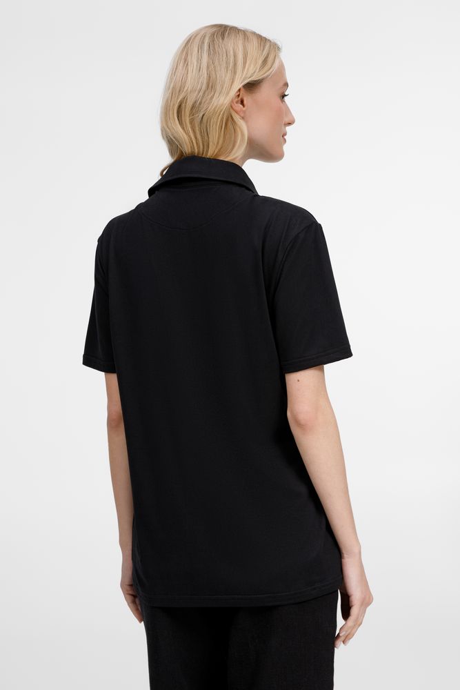 Рубашка поло унисекс Senti, черная