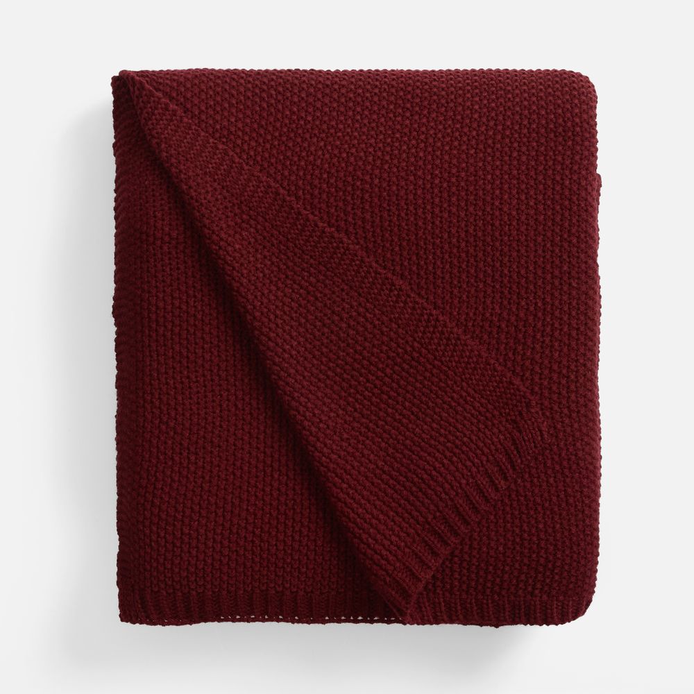 Плед Longview, темно-красный (винный)