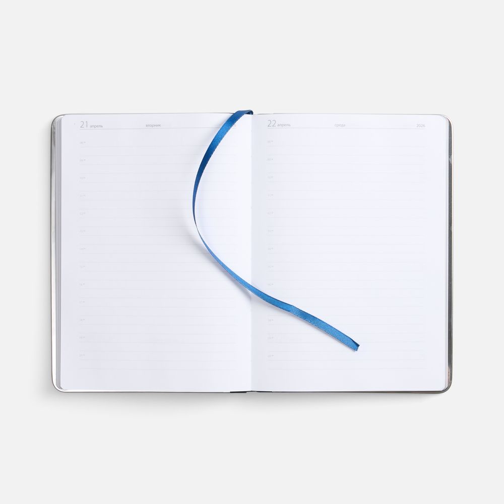 Ежедневник Metal Frame на заказ, датированный, синий