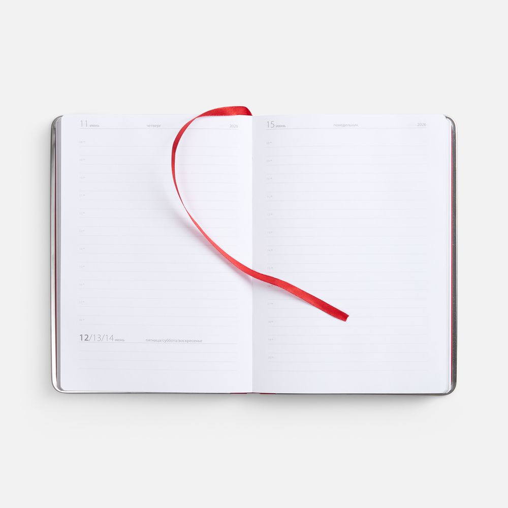 Ежедневник Metal Frame на заказ, датированный, красный
