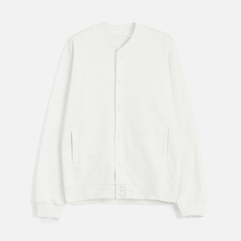 Бомбер унисекс Nuppu, молочно-белый