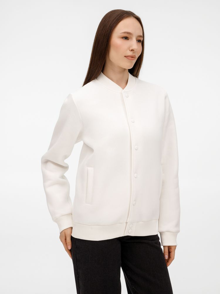 Бомбер унисекс AtmosWear, молочно-белый