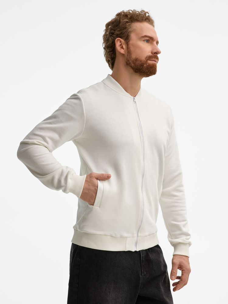 Бомбер унисекс Townie, молочно-белый