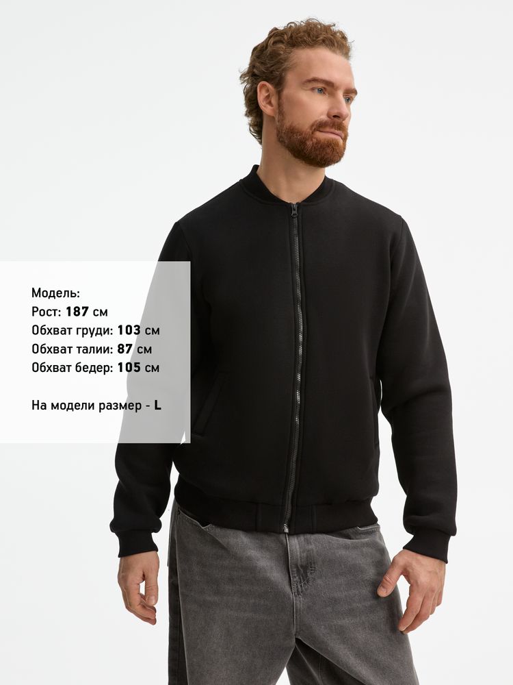 Бомбер унисекс Estado, черный