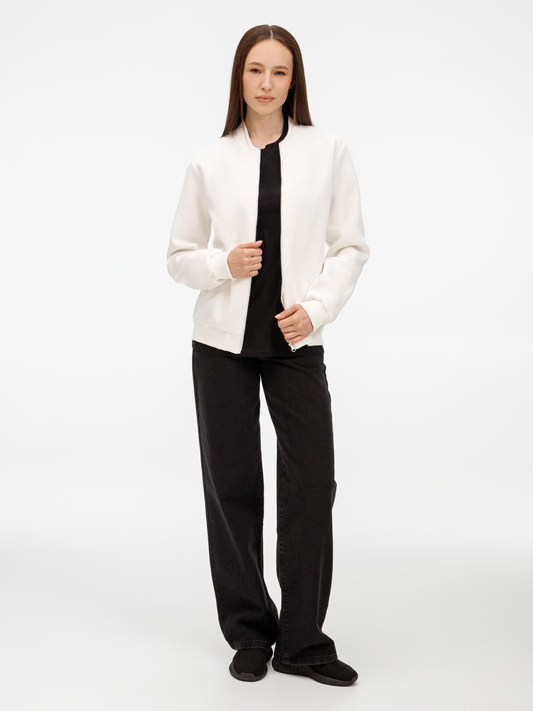 Бомбер унисекс Estado, молочно-белый