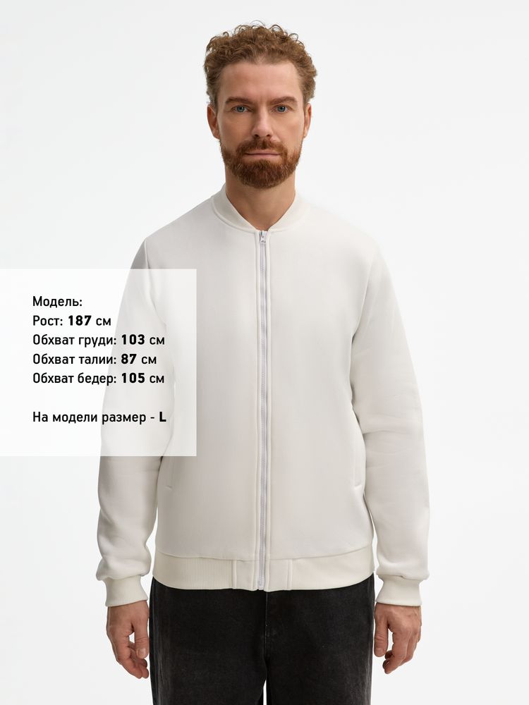 Бомбер унисекс Estado, молочно-белый