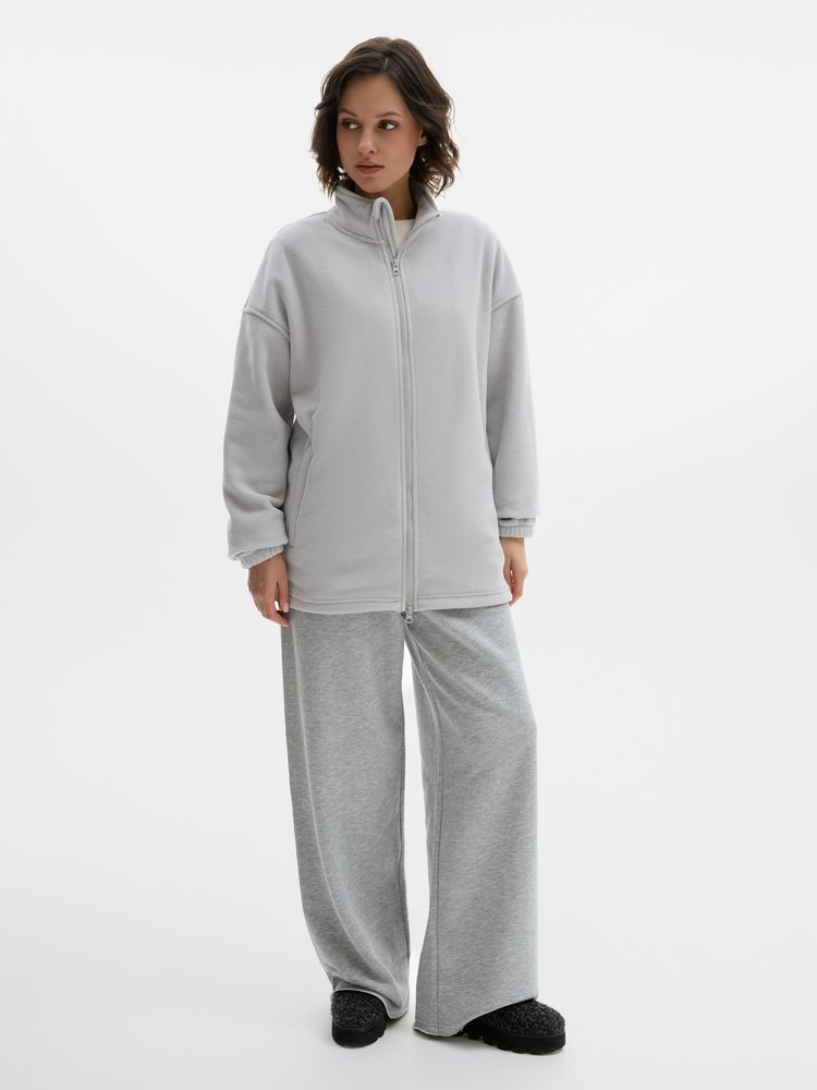 Куртка флисовая унисекс Nebo, светло-серая