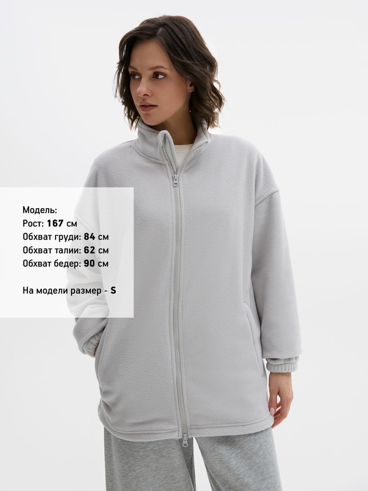 Куртка флисовая унисекс Nebo, светло-серая
