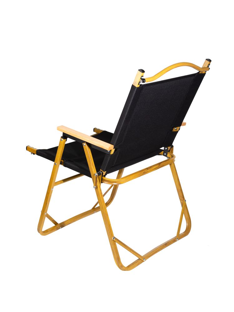 Стул MW02 складной, черный, светлое дерево