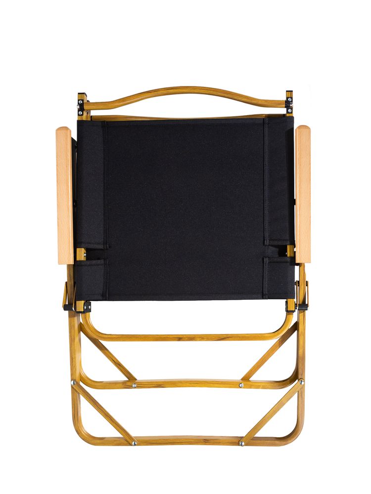 Стул MW02 складной, черный, светлое дерево