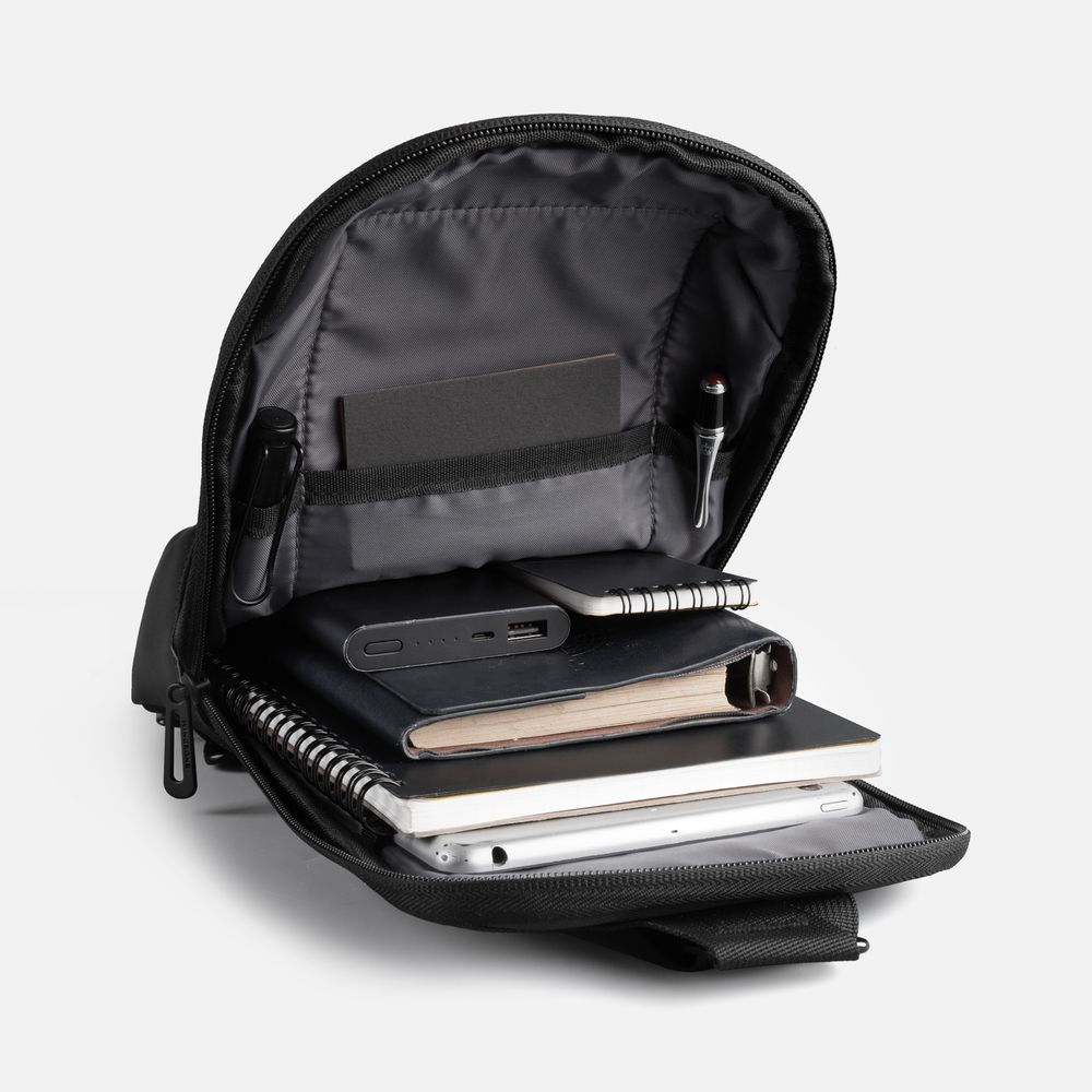 Рюкзак на одно плечо Solnex, черный