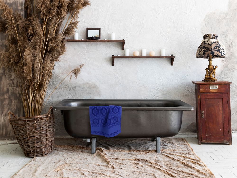 Полотенце Velin, среднее, синее