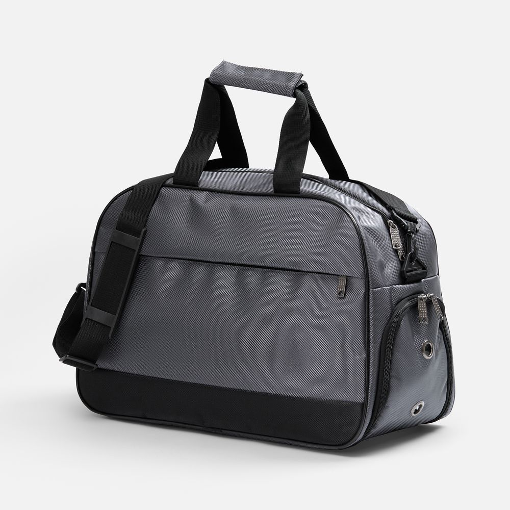 Спортивная сумка Atlantes, светло-серая с черным