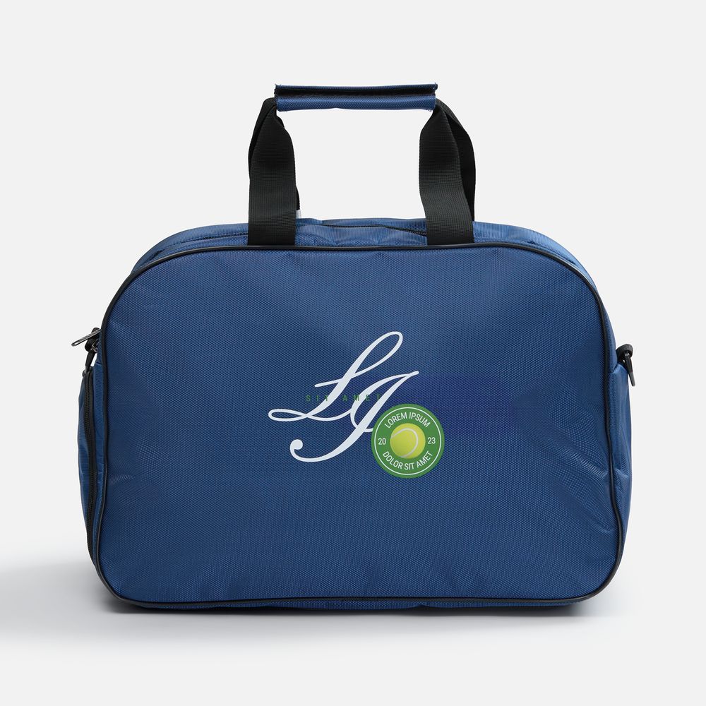 Спортивная сумка Atlantes, светло-серая с черным