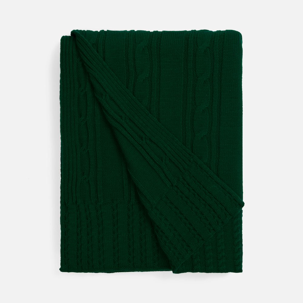 Плед Remitti, темно-зеленый (хвойный)