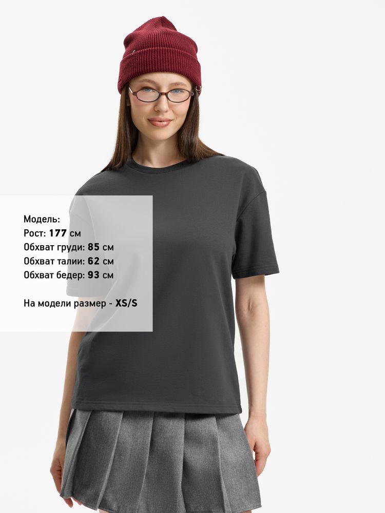 Футболка унисекс Durington, темно-серая (графит)