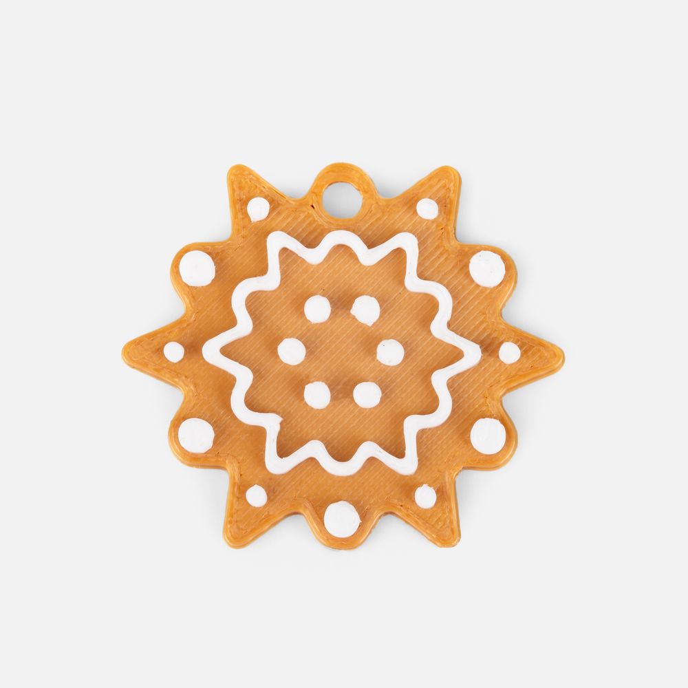 Мини-подвеска «Пряник», 3D-печать на заказ, снежинка
