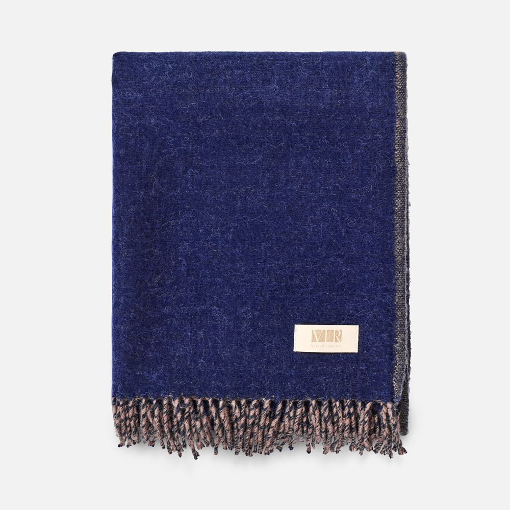 Плед Devika, синий с бежевым