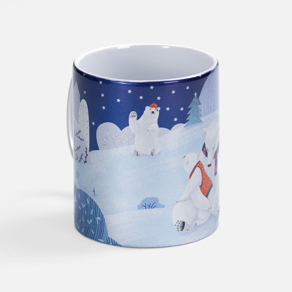 Кружка «Праздничный полюс», серебристая