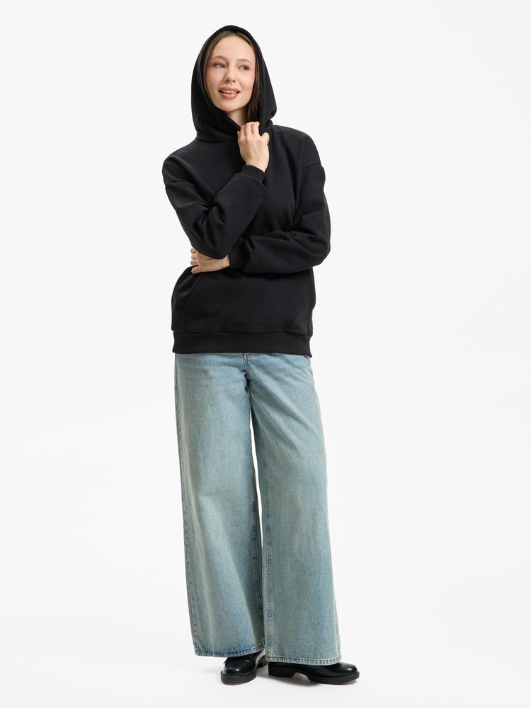 Худи унисекс оверсайз Daylero, черное