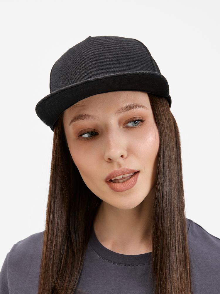 Бейсболка Epicore с прямым козырьком, черная