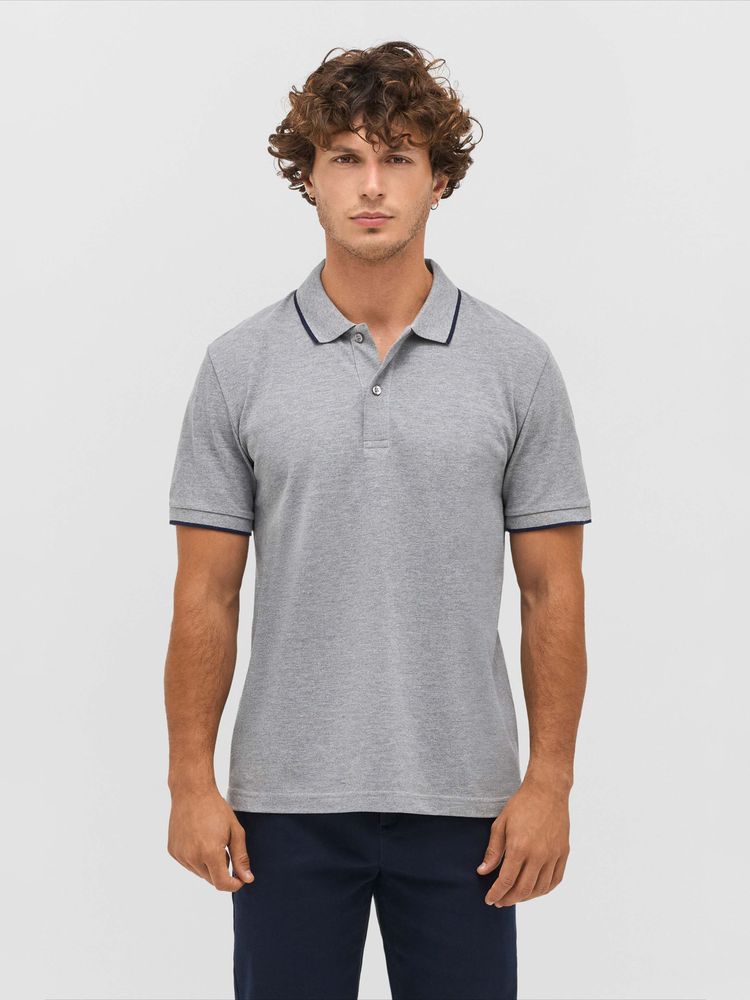 Рубашка поло унисекс Palermo, красная с белым