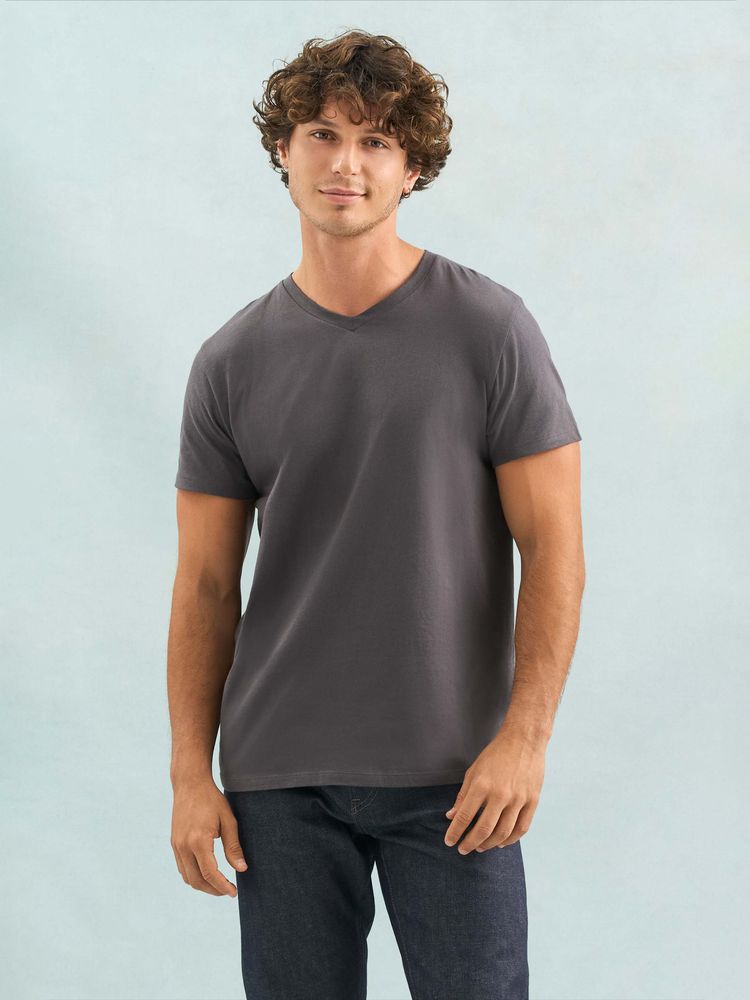 Футболка унисекс Regent с V-образным вырезом, кобальт (темно-синяя)