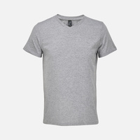 Футболка унисекс Regent с V-образным вырезом, серый меланж