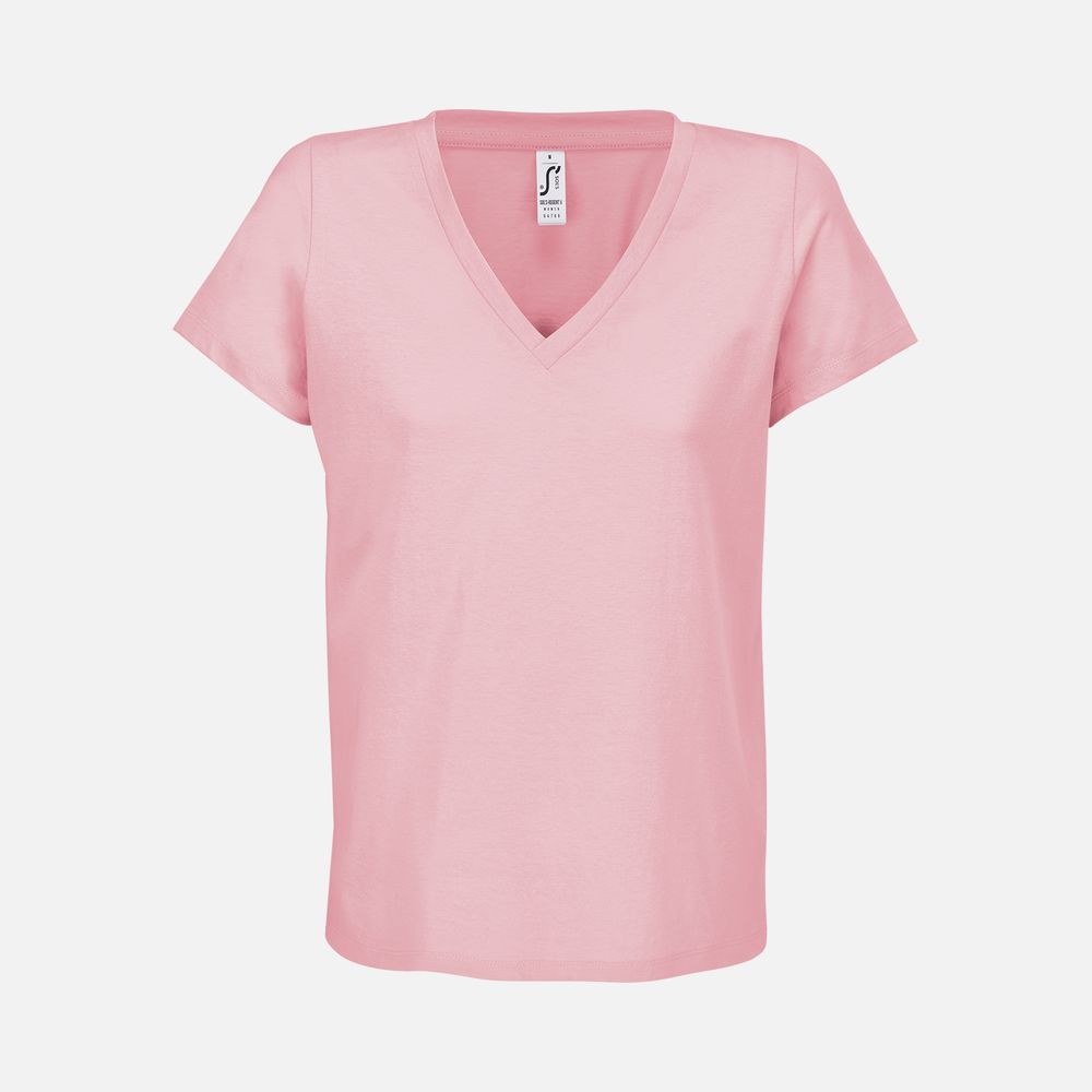 Футболка женская Regent Women с V-образным вырезом, розовая (candy)