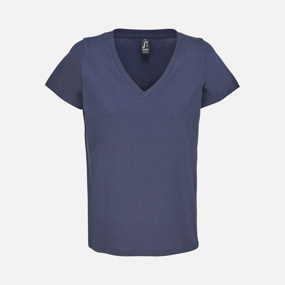 Футболка женская Regent Women с V-образным вырезом, кобальт (темно-синяя)