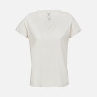 Футболка женская Regent Women с V-образным вырезом, молочно-белая