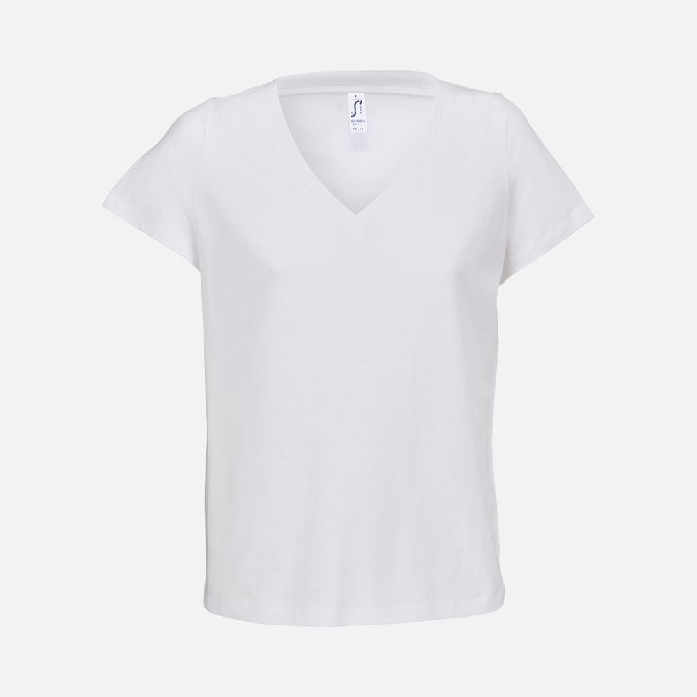 Футболка женская Regent Women с V-образным вырезом, белая