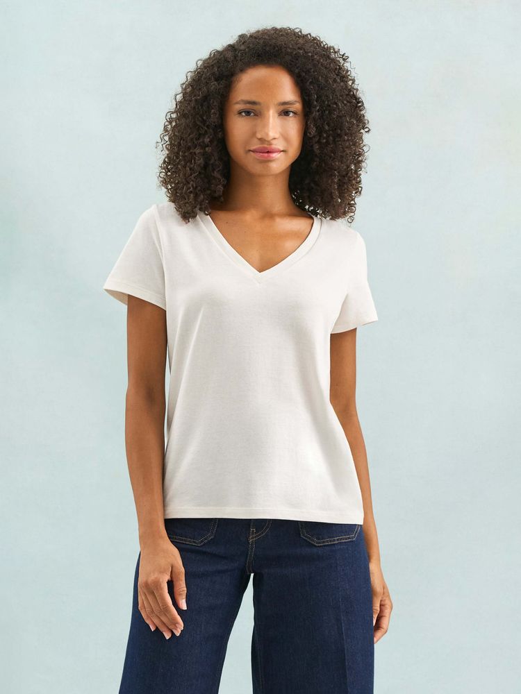 Футболка женская Regent Women с V-образным вырезом, белая