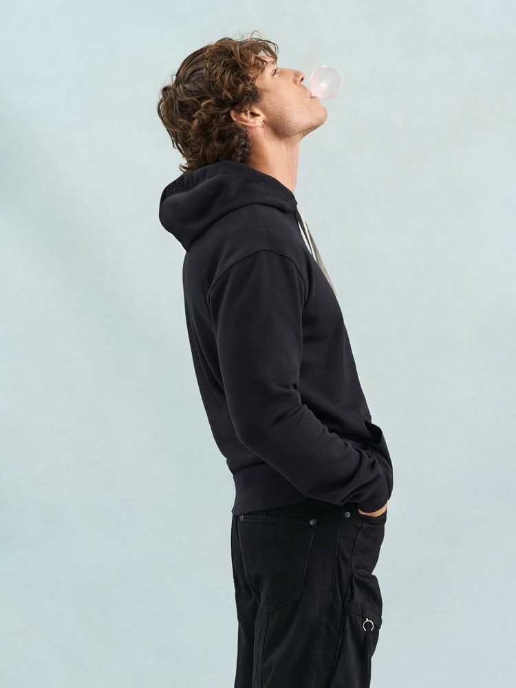 Худи унисекс Cameron, темно-синее с серым