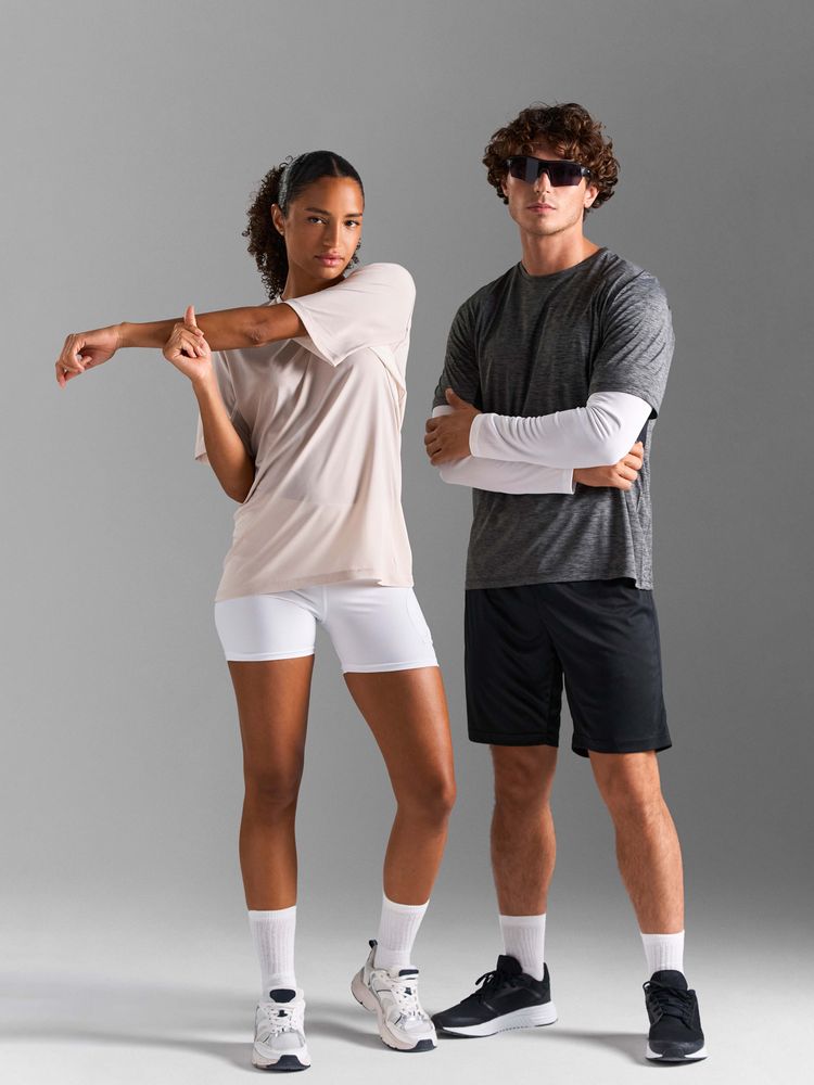 Футболка спортивная унисекс Storm, бежевая (льняная)