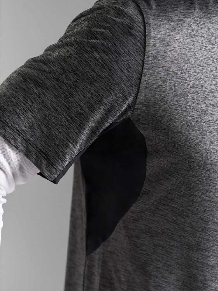 Футболка спортивная унисекс Storm, черный меланж