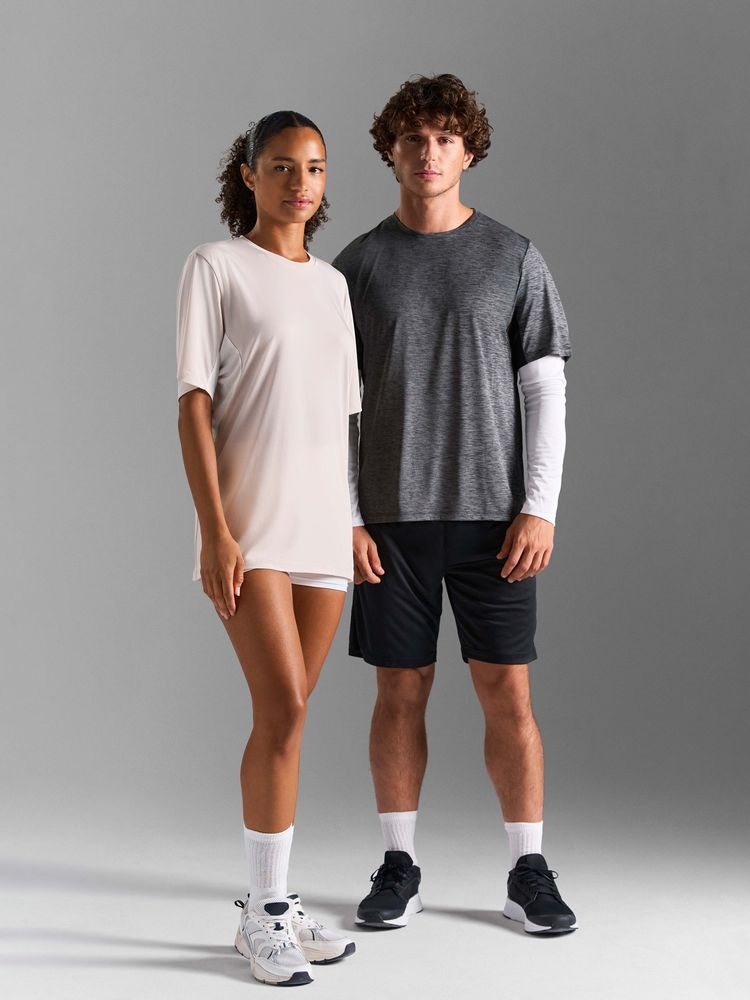 Футболка спортивная унисекс Storm, черный меланж