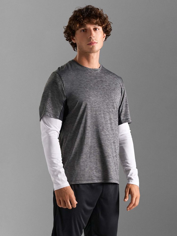 Футболка спортивная унисекс Storm, темно-синий меланж