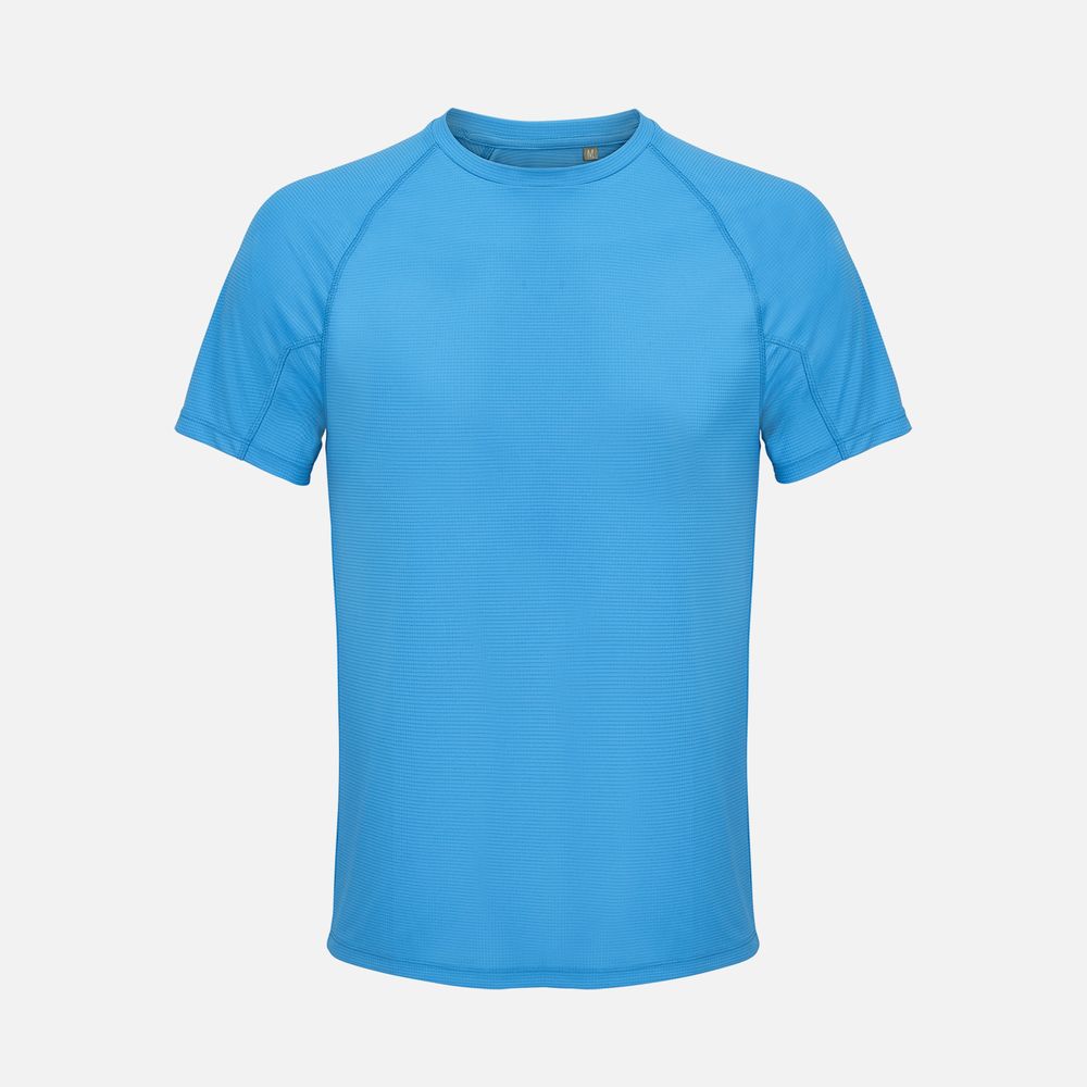 Футболка спортивная унисекс Vortex, ярко-бирюзовая