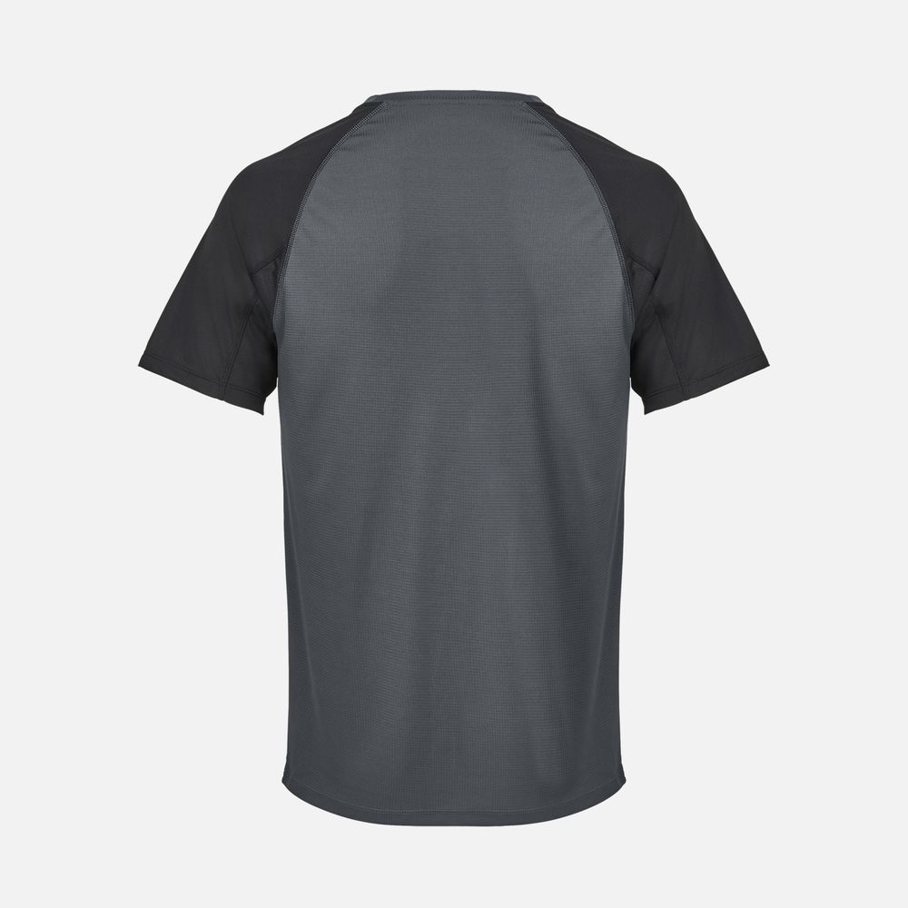 Футболка спортивная унисекс Vortex, черная с темно-серым