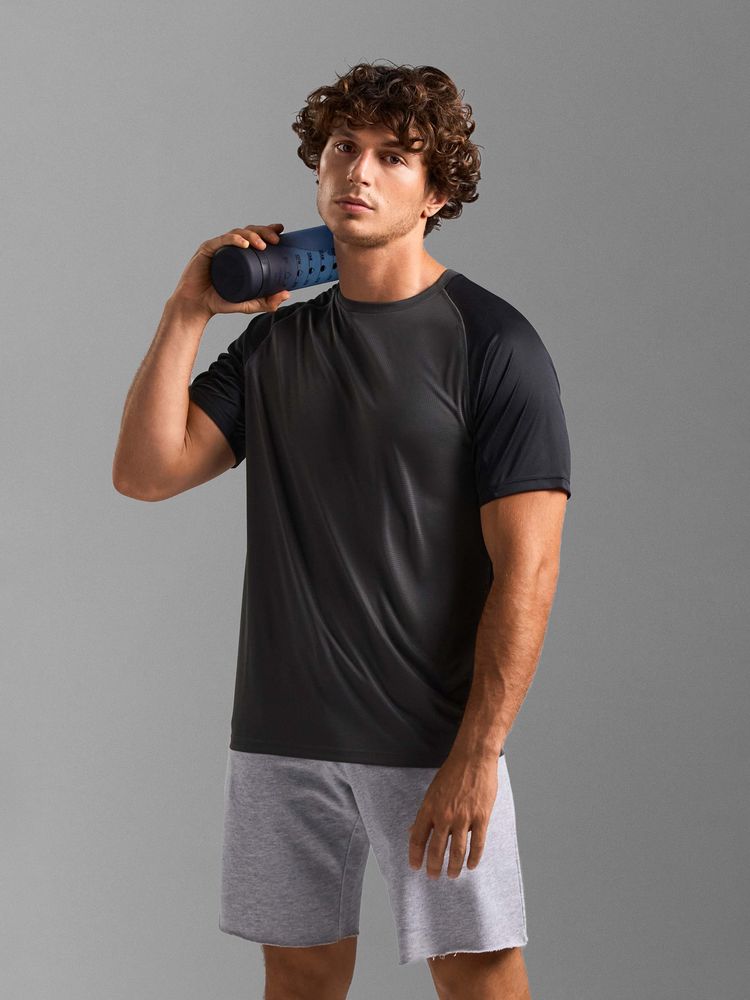 Футболка спортивная унисекс Vortex, молочно-белая