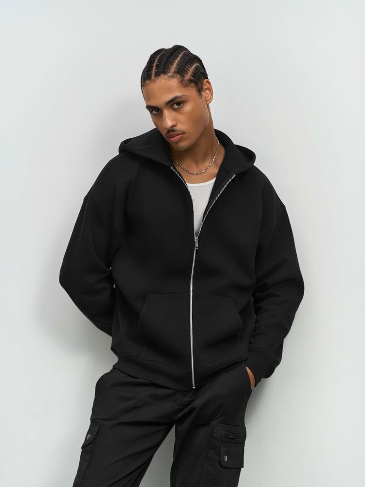 Толстовка унисекс на молнии Jelo, черная