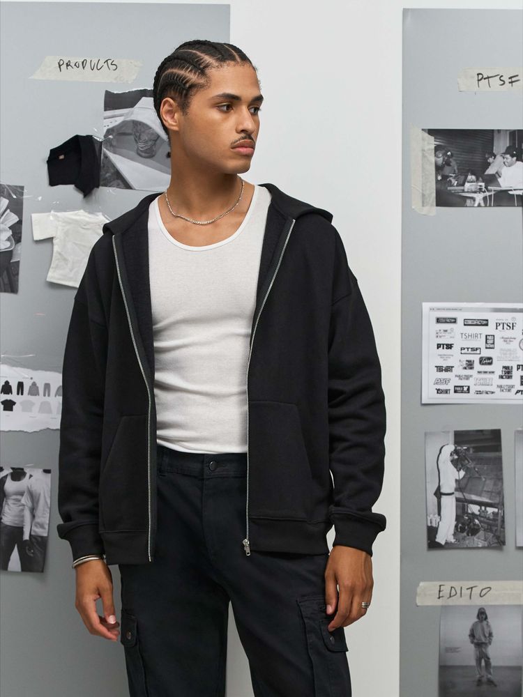 Толстовка унисекс на молнии Jelo, черная