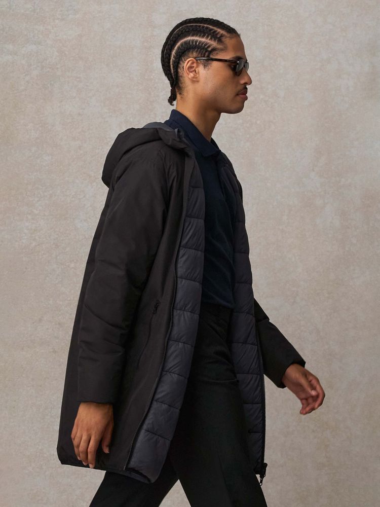 Куртка-парка унисекс Reverse, темно-синяя