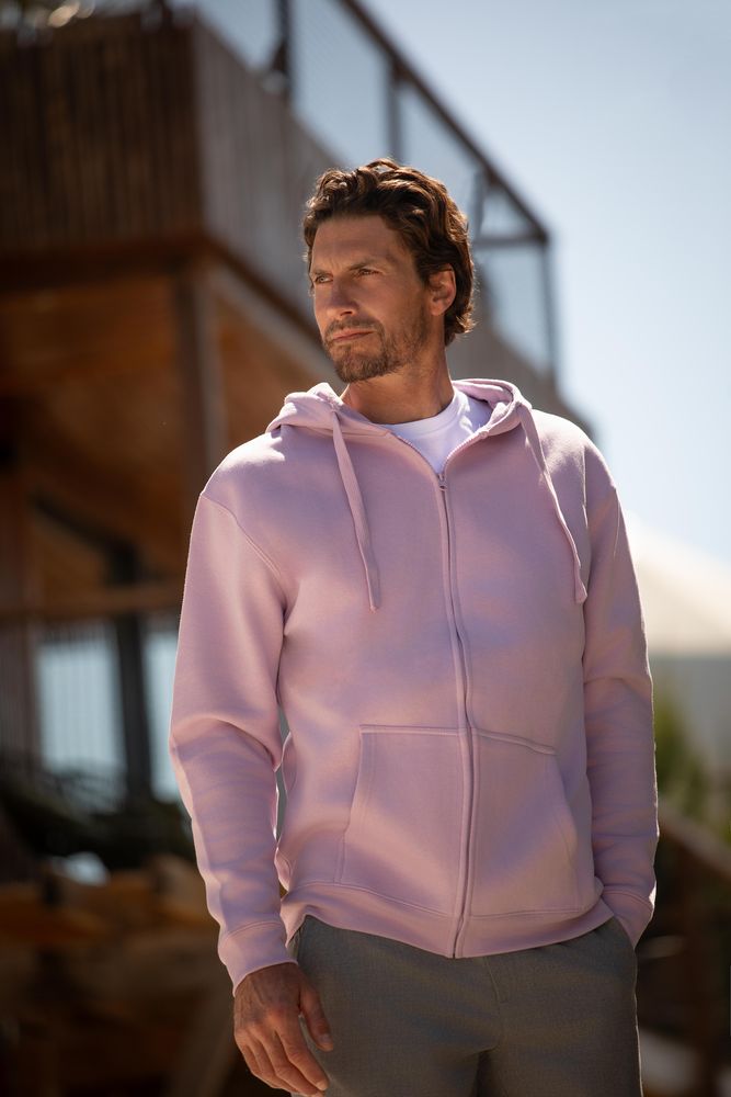 Толстовка мужская на молнии с капюшоном Amsterdam, ярко-синяя