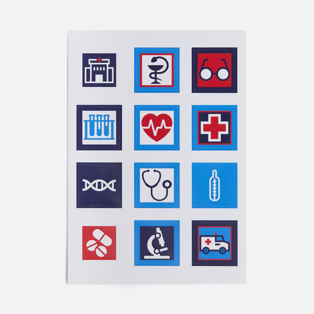 Стикерпак бумажный Industry, здравоохранение