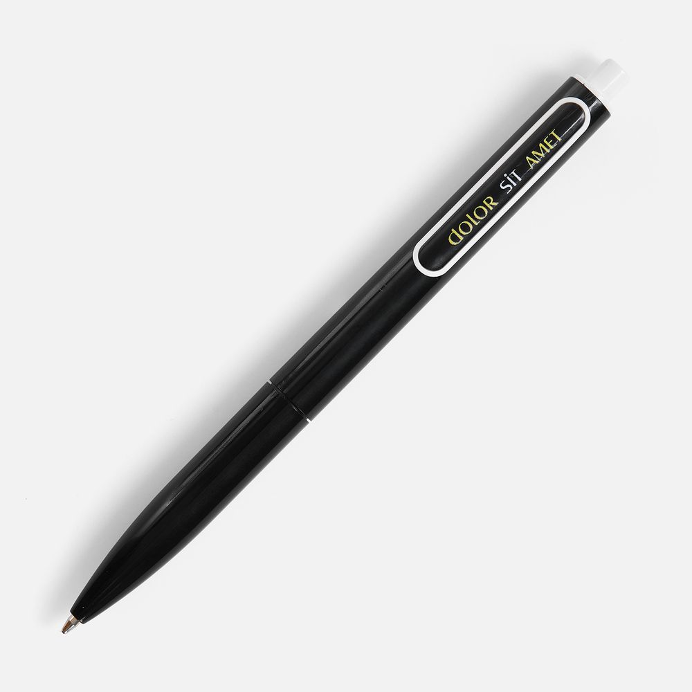Ручка шариковая Outliner, черная с белым