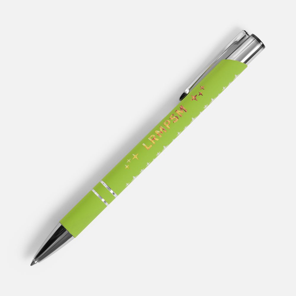 Ручка шариковая Keskus Soft Touch, зеленое яблоко