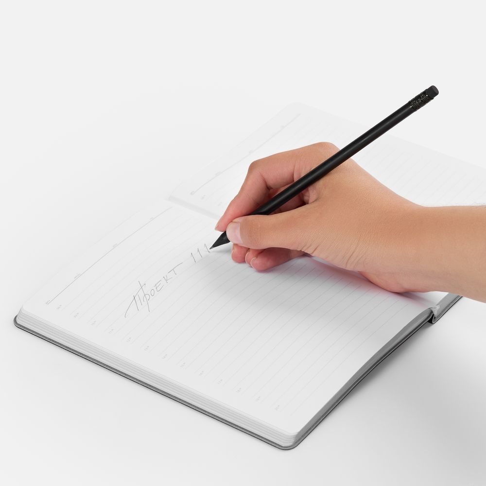 Карандаш простой Hand Friend с ластиком, черный